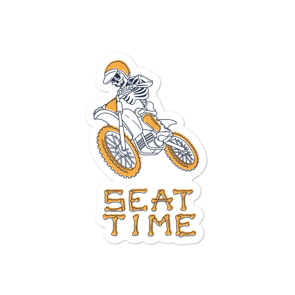 Vintage Skeleton Motorcycle Stickers | 4"