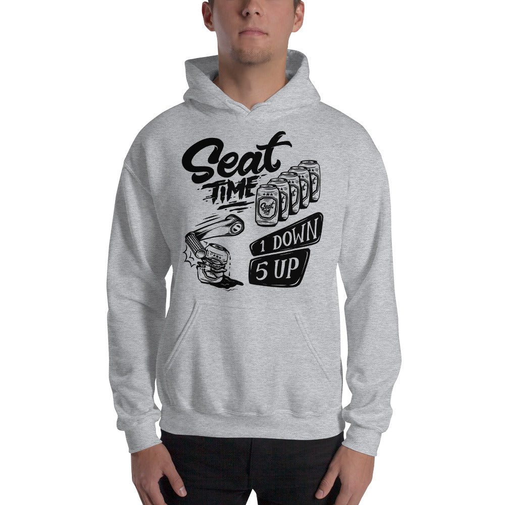 One Down, Five Up Motorcycle Hoodie | Grey