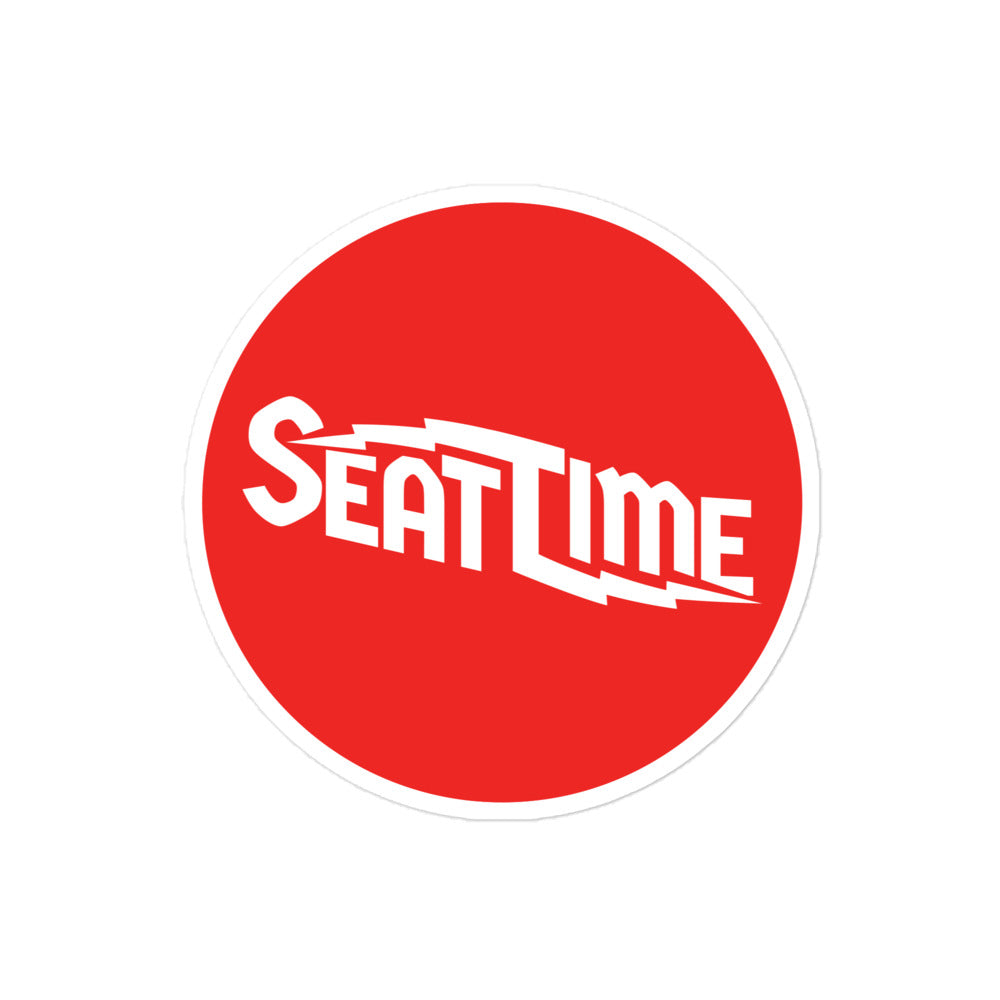 4" Seat Time STOKED Circular Sticker