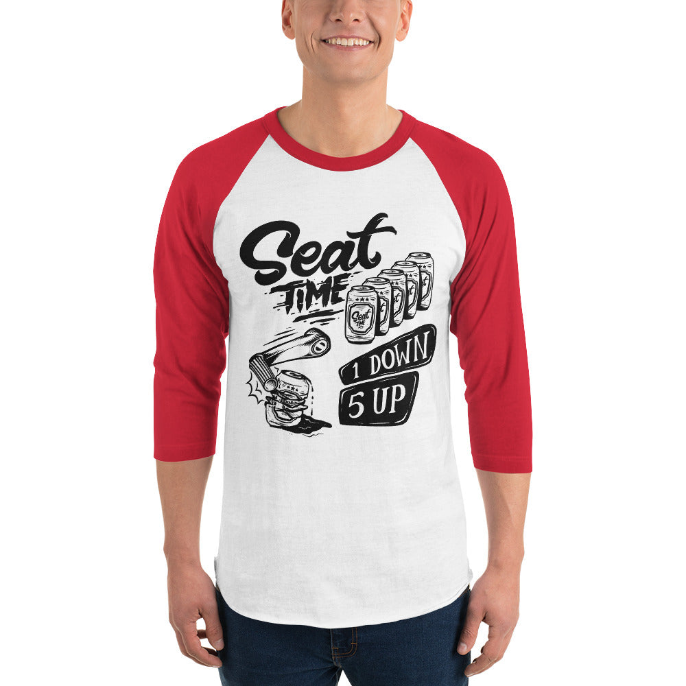 One Down, Five Up Shirt | Red and White Raglan