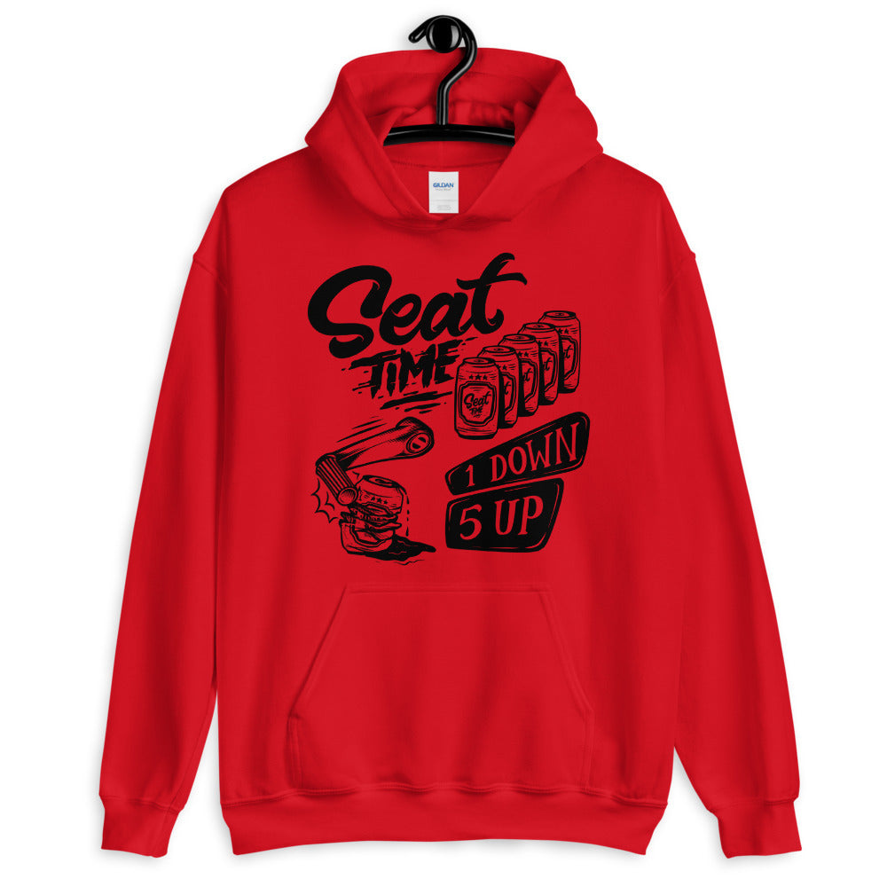 One Down, Five Up Motorcycle Hoodie | Red on Hanger