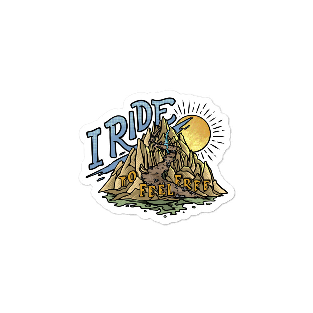 I Ride to Feel Free Sticker | Why I Ride Project