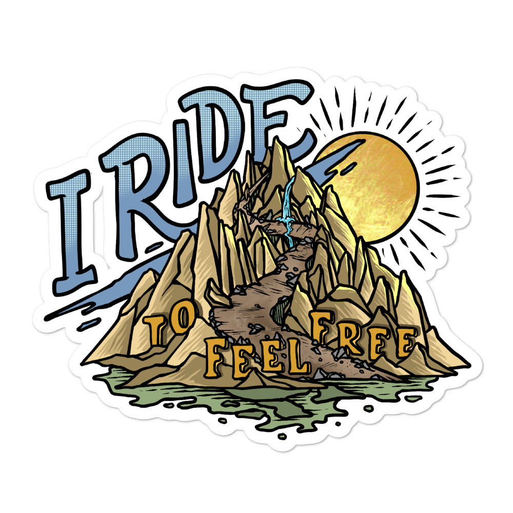 I Ride to Feel Free Sticker | Why I Ride Project