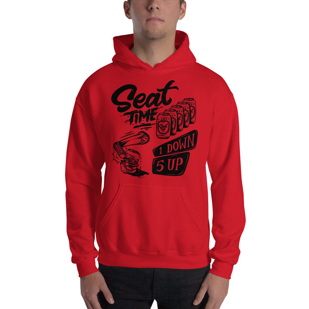One Down, Five Up Motorcycle Hoodie | Bright Red