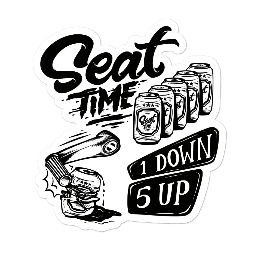 One Down, Five Up Motorcycle Stickers | 5"