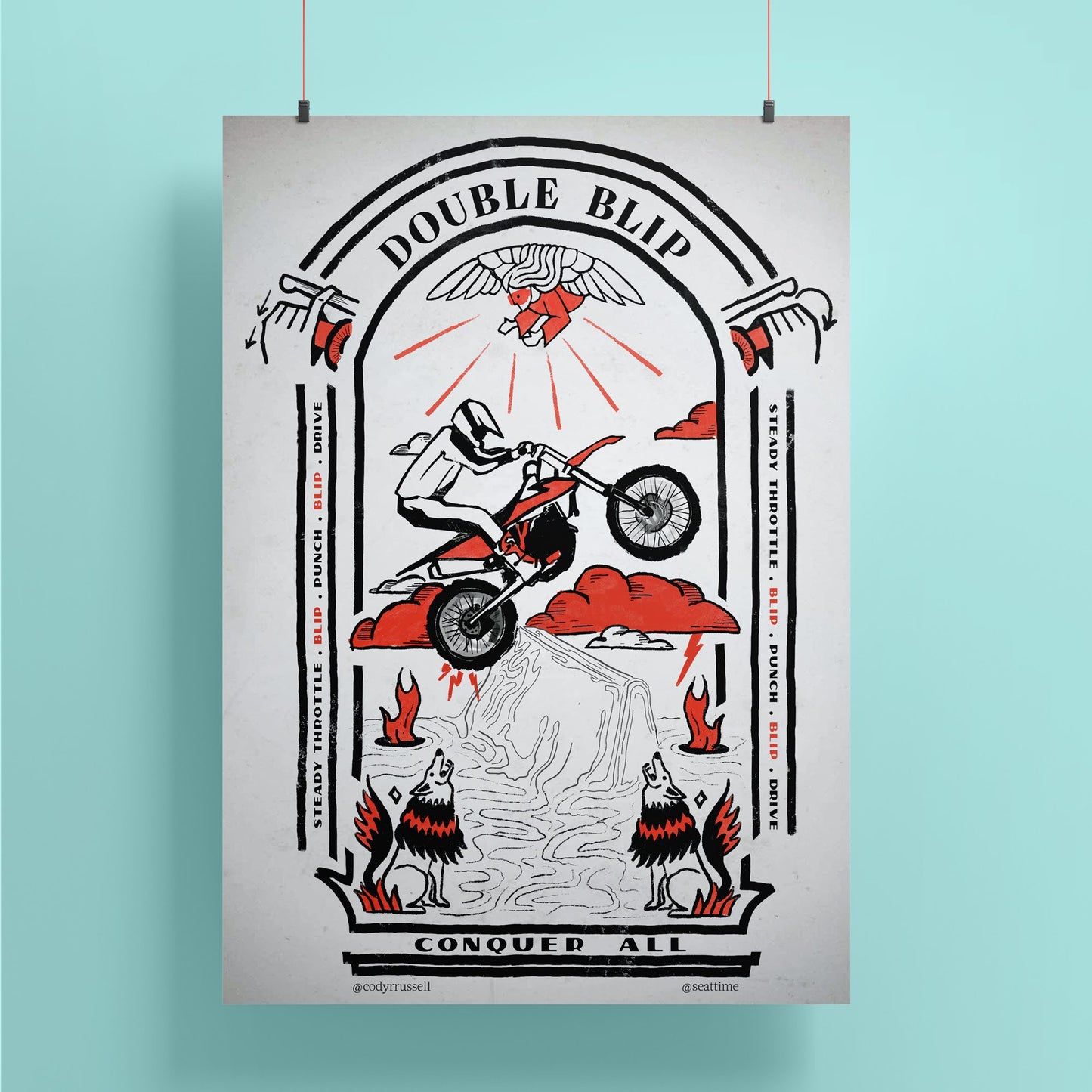 The Double Blip | Limited Edition and Signed | Hard Enduro Poster